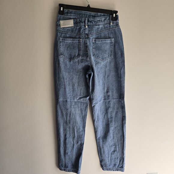 Maniere De Voir Jeans Size 8 Faux Snaps Tilted Waist No Stretch - Picture 2 of 7